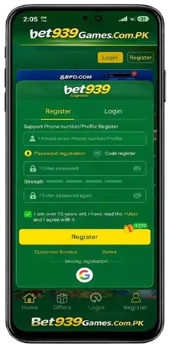Bet939 Game Register
