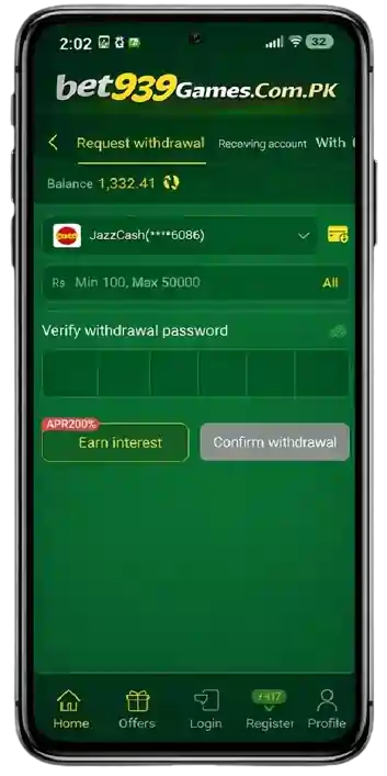 Bet939 Game Withdraw Request