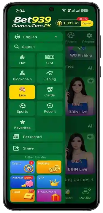 Bet939 Game live